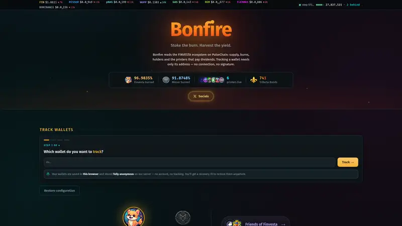 Bonfire · OG Ecosystem Tracker as it looked on 2026-10-19