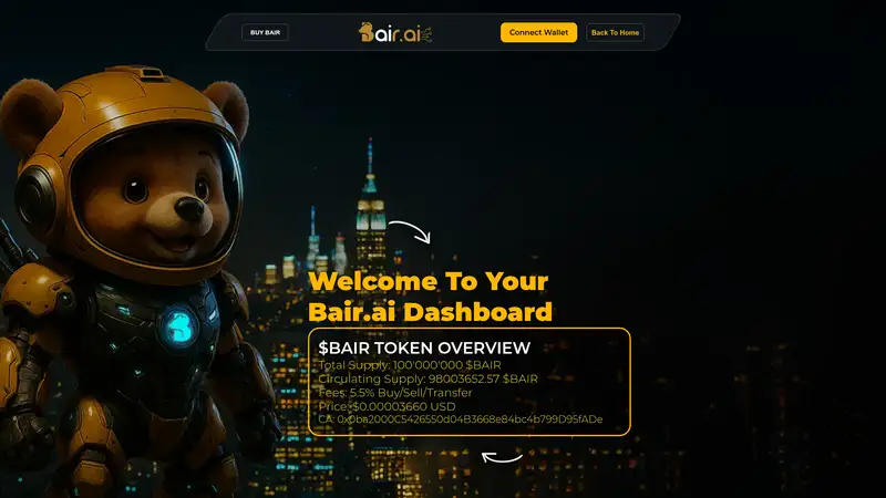 $BAIR Dashboard as it looked on 2026-10-19