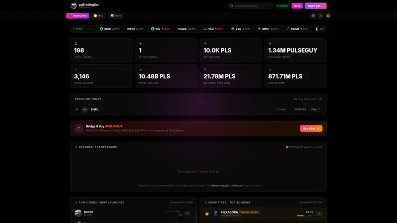 pgTradingBot as it looked on 2026-10-19